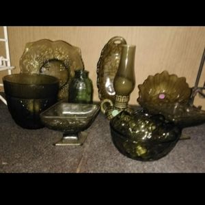 Green vintage glass